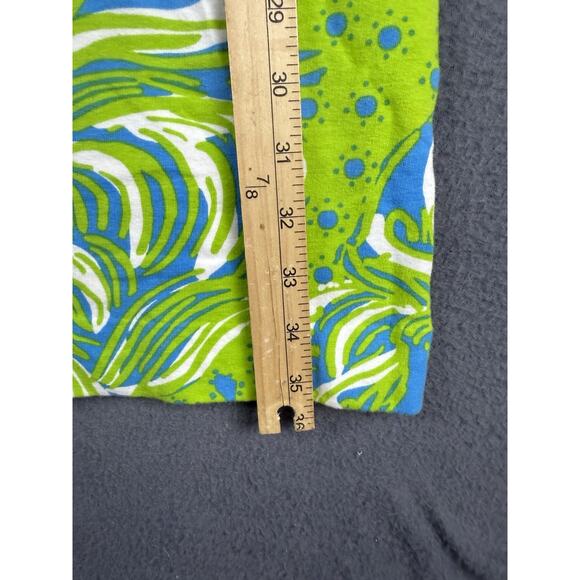 Lilly Pulitzer Dress Small Charlene Shift Limeade Lion Print Green Knit Cotton - Picture 5 of 9